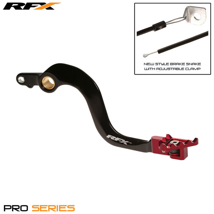 RFX RFX Pro FT Hinterradbremshebel (Schwarz/Rot) - Honda CR250