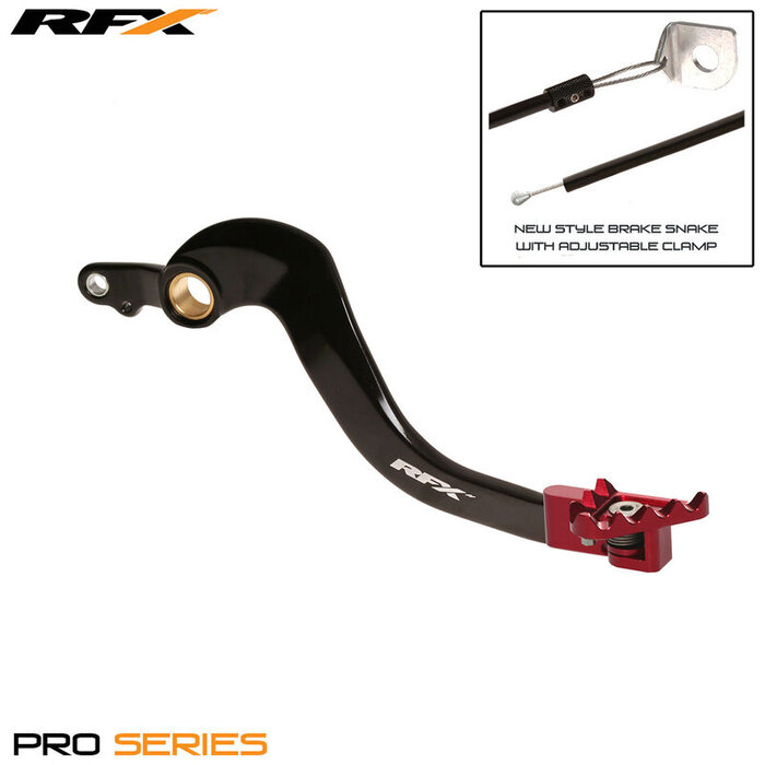 RFX RFX Pro FT Hinterradbremshebel (Schwarz/Rot) - Honda CRFX250