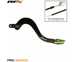 RFX RFX Pro ST Hinterradbremshebel (Schwarz/Grün) - Kawasaki KX125