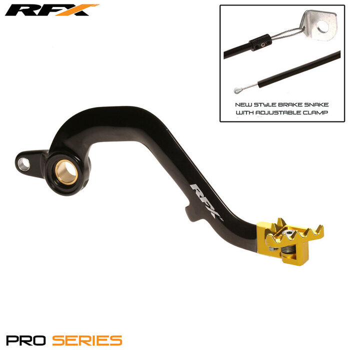 RFX RFX Pro FT Bremshebel hinten (schwarz/gelb) - Suzuki RM125