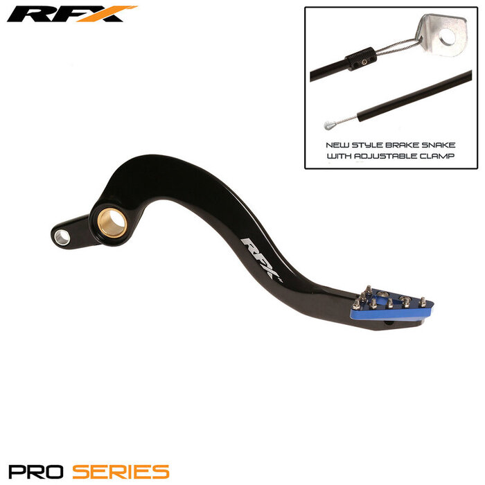 RFX RFX Pro ST Hinterradbremshebel (Harteloxiert Schwarz/Blau) - Yamaha YZF/WRF 250