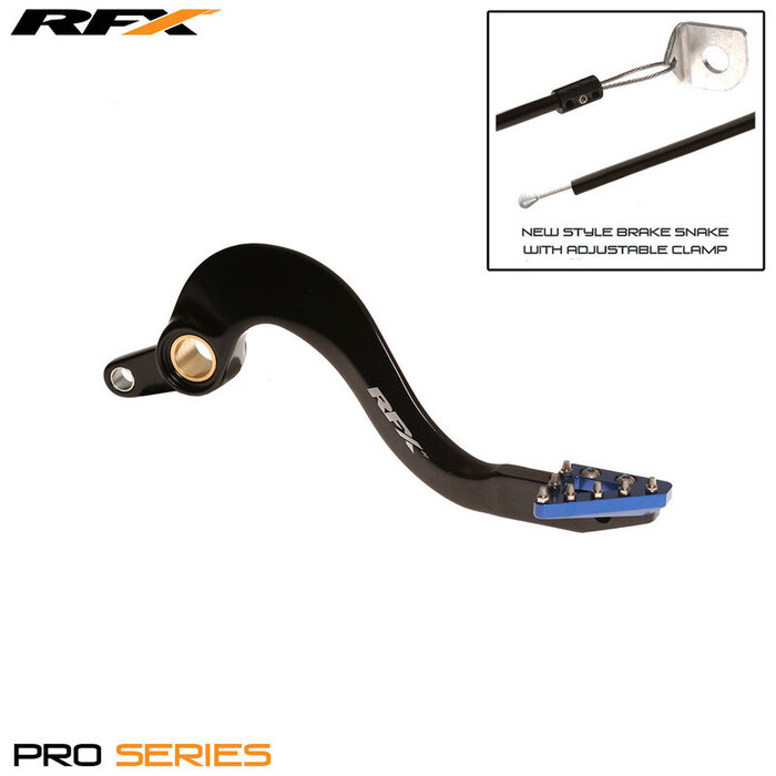 RFX RFX Pro ST Hinterradbremshebel (Harteloxiert Schwarz/Blau) - Yamaha YZF/WRF 450