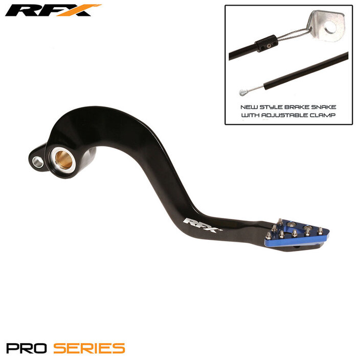 RFX RFX Pro ST Hinterradbremshebel (Harteloxiert Schwarz/Blau) - Yamaha YZ125/250