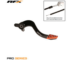 RFX RFX Pro ST Hinterradbremshebel (Harteloxiert Schwarz/Orange) - KTM SX/SX-F 125-525