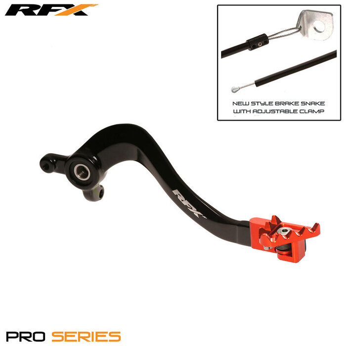RFX RFX Pro FT Hinterradbremshebel (Schwarz/Orange) - KTM SX85