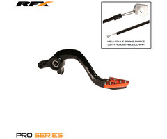 RFX RFX Pro ST Hinterradbremshebel (Harteloxiert Schwarz/Orange) - KTM65