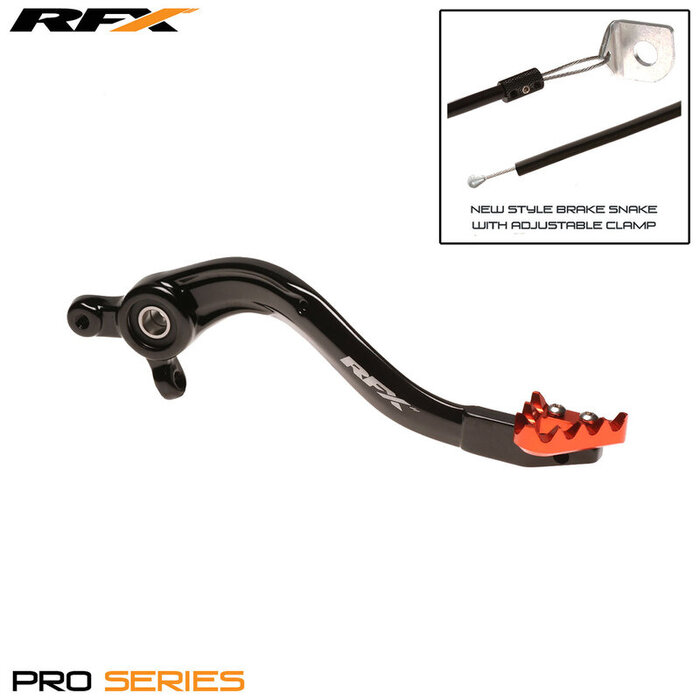 RFX RFX Pro ST Hinterradbremshebel (Harteloxiert Schwarz/Orange)
