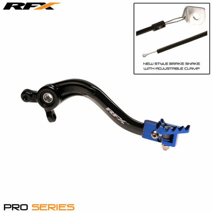 RFX RFX Pro ST Hinterradbremshebel (Schwarz/Blau) - Husqvarna TC65