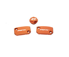 RFX RFX Pro Satz Behälterabdeckung  (Orange) - KTM SX/SXF (Brembo-Bremsen und -Kupplung)