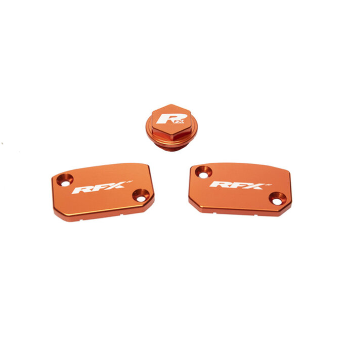 RFX RFX Pro Satz Behälterabdeckung  (Orange) - KTM SX/SXF (Brembo-Bremsen und -Kupplung)
