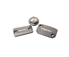 RFX RFX Pro Satz Behälterabdeckung  (Mineralgrau) - KTM SX/SXF (Brembo-Bremsen und Magura-Kupplung)