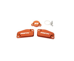 RFX RFX Pro Satz Behälterabdeckung  (Orange) - KTM SX65/85 (Formula-Bremse und -Kupplung)