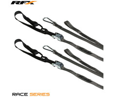 RFX RFX Race 1.0 Verzurrungen (Grau/Schwarz) mit extra Schlaufe und Karabinerhaken