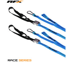 RFX RFX Race 1.0 Verzurrungen (Blau/Schwarz) mit extra Schlaufe und Karabinerhaken