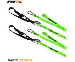 RFX RFX Race 1.0 Verzurrungen (Hi-Viz/Schwarz) mit extra Schlaufe und Karabinerhaken