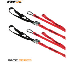 RFX RFX Race 1.0 Verzurrungen (Rot/Schwarz) mit extra Schlaufe und Karabinerhaken