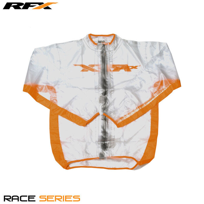 RFX RFX Sport Regenjacke (Transparent/Orange) Größe Jugend Größe S (6-8)