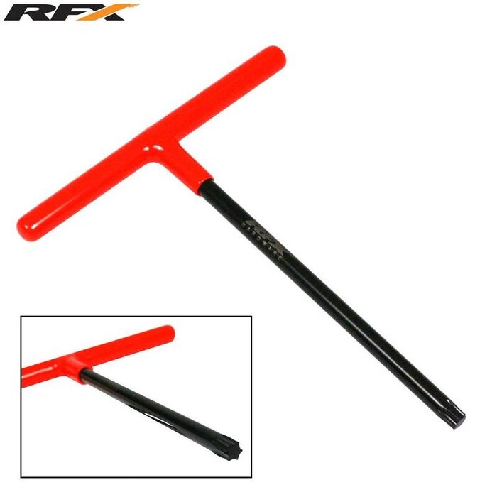 RFX RFX Pro T-Stange (Schwarz/Orange) Standardlänge mit Gummigriff - KTM T45 Torx-Kopf