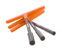 RFX RFX Pro Satz T-Stange (Schwarz/Orange) Standardlänge mit Gummigriff - KTM & Husqvarna 8mm/10mm/13mm