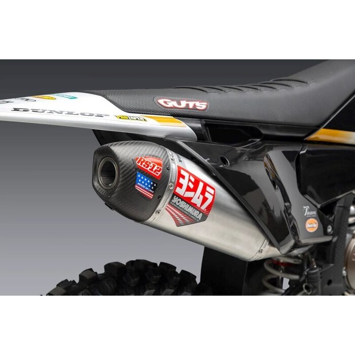 Yoshimura RS-12 Signature Series Komplettauspuffanlage Edelstahl Alu-Schalldämpfer Carbon-Endkappe KTM SX-F 250 Bj. ab 2023 / Husqvarna FC 250 ab Bj. 2023