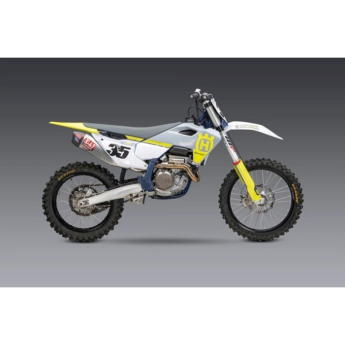 Yoshimura RS-12 Signature Series Komplettauspuffanlage Edelstahl Alu-Schalldämpfer Carbon-Endkappe KTM SX-F 250 Bj. ab 2023 / Husqvarna FC 250 ab Bj. 2023