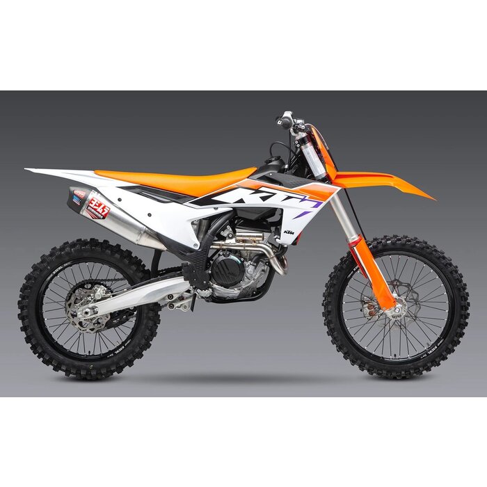 Yoshimura RS-12 Signature Series Komplettauspuffanlage Edelstahl Alu-Schalldämpfer Carbon-Endkappe KTM SX-F 250 Bj. ab 2023 / Husqvarna FC 250 ab Bj. 2023