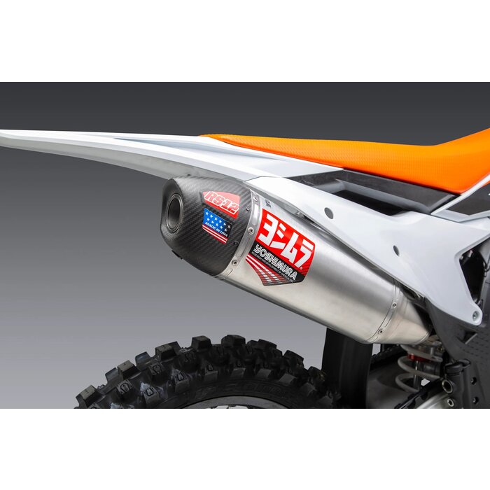 Yoshimura RS-12 Signature Series Komplettauspuffanlage Edelstahl Alu-Schalldämpfer Carbon-Endkappe KTM SX-F 250 Bj. ab 2023 / Husqvarna FC 250 ab Bj. 2023