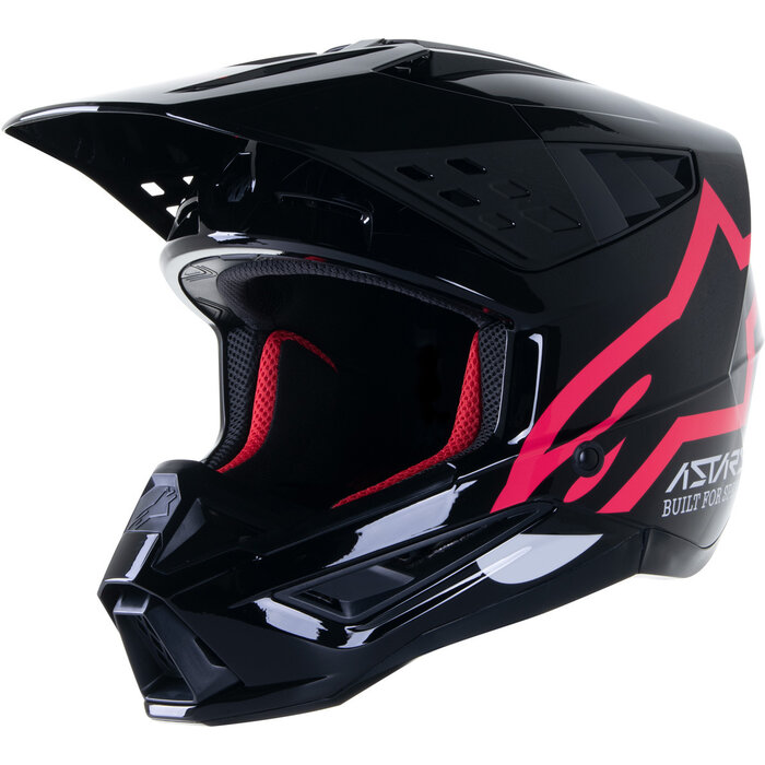 Alpinestars SM5 Corp Motocross Helm schwarz pink