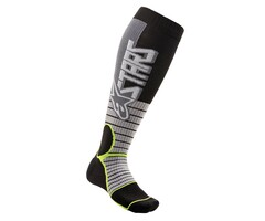 Alpinestars MX Pro Socken cool grau gelb fluo