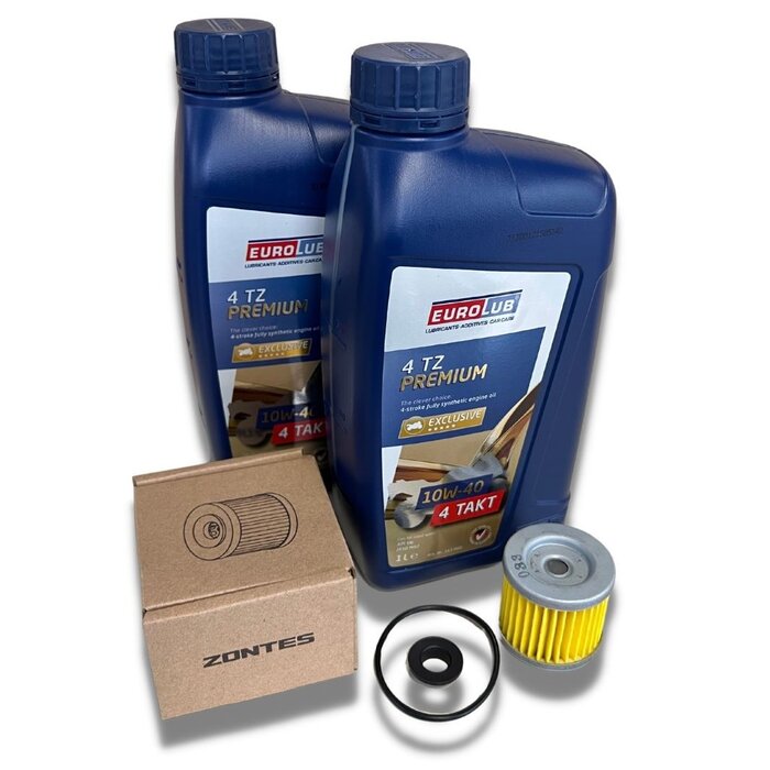 Eurolub Ölwechselset - Motoröl + Ölfilter für Zontes G1 - U - GK 125cc Modell
