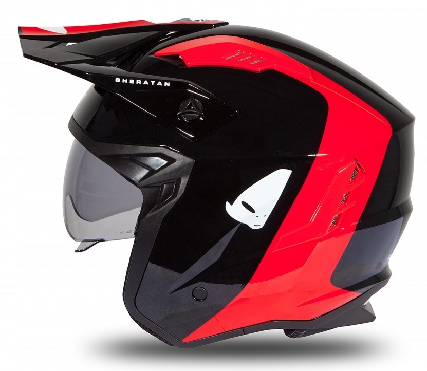 UFO Jet Helm Sheratan - Schwarz glänzend