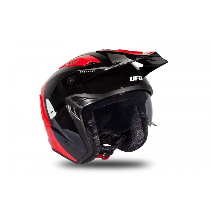 UFO Jet Helm Sheratan - Schwarz glänzend