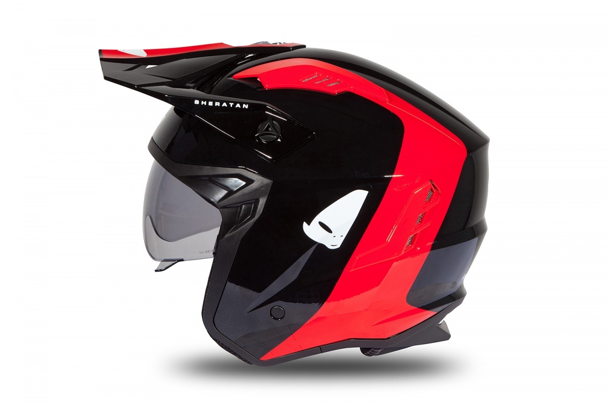 UFO Jet Helm Sheratan - Schwarz glänzend