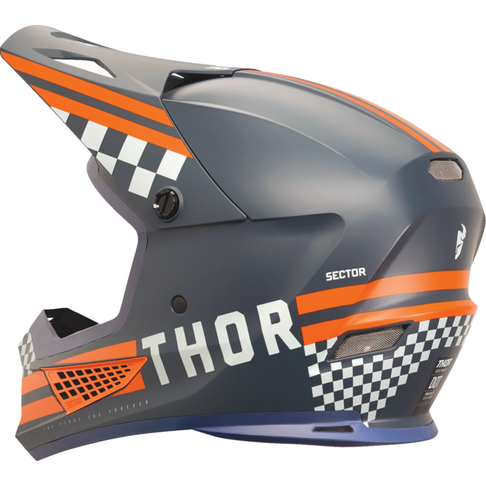 Thor Helm Sector 2 matt weiss orange grau blau