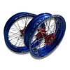 SM Pro PLATINUM Wheel Supermoto Felgensatz vorne + hinten SM 17x3,50/17x4,25 Felge blau / Nabe rot für Beta RR Modelle