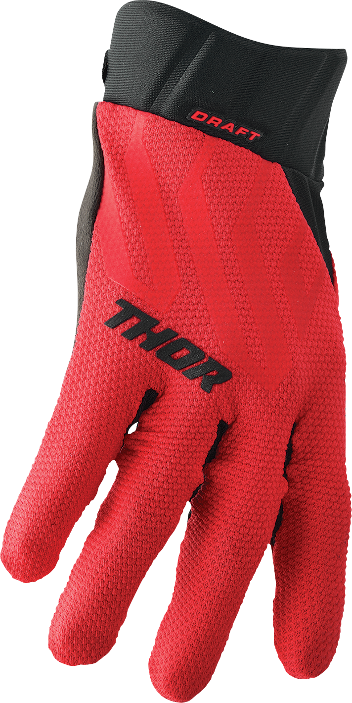 Thor Draft Offroad Handschuhe schwarz rot