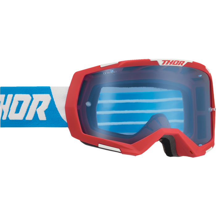 Thor Regiment MX Enduro Brille weiss rot blau