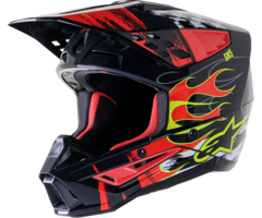 Alpinestars S-M5 Rash Motocross Helm grau rot