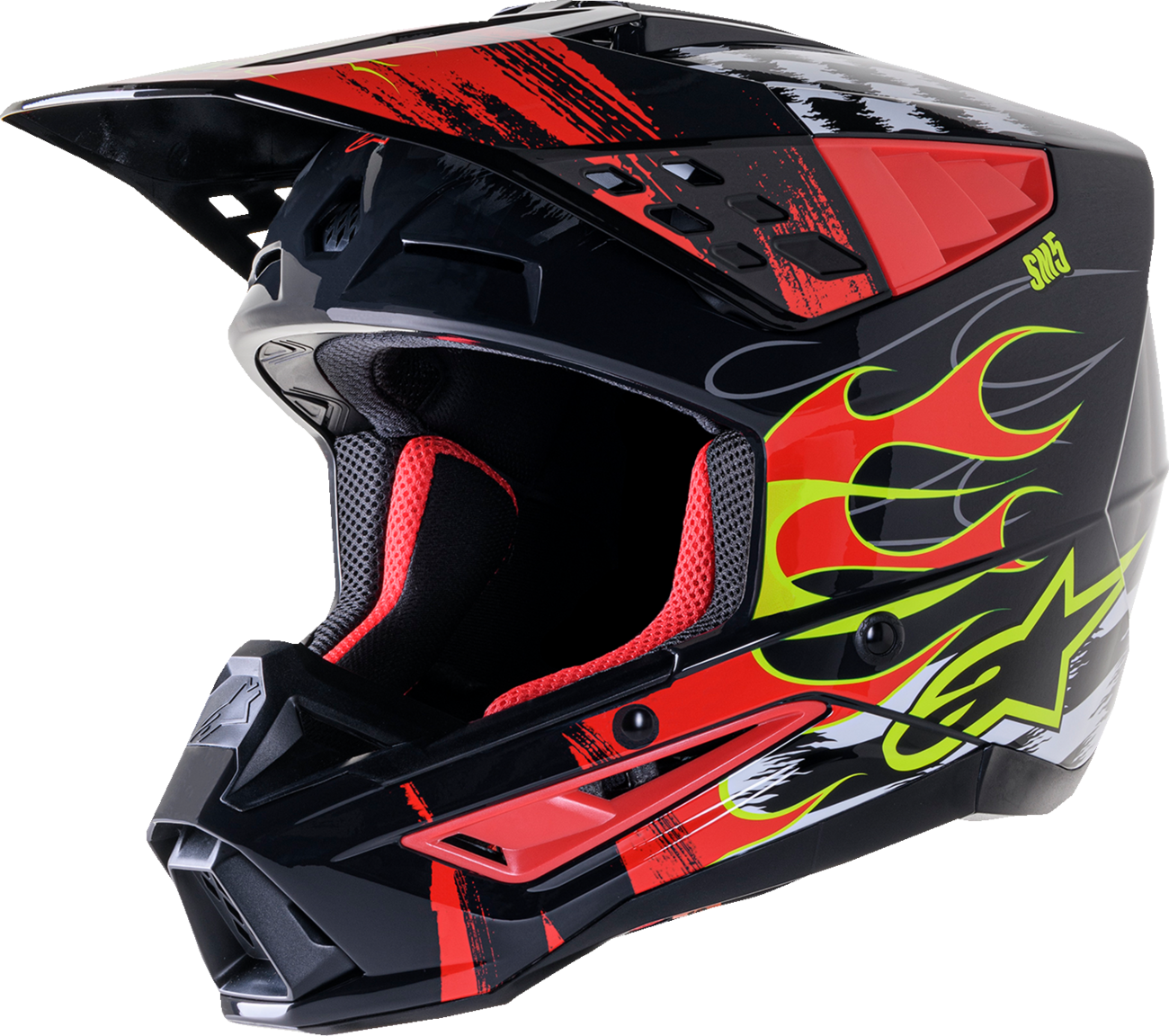 Alpinestars SM5 Rash Motocross Helm grau rot