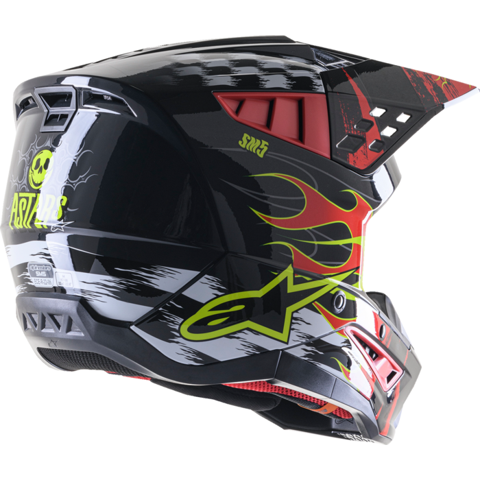 Alpinestars S-M5 Rash Motocross Helm grau rot