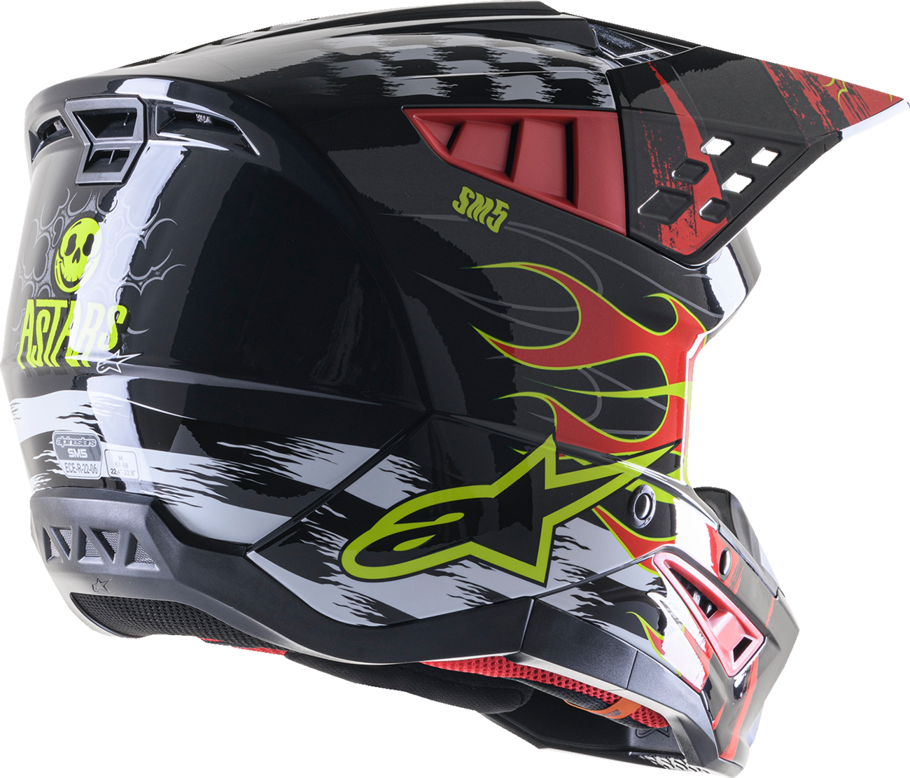 Alpinestars SM5 Rash Motocross Helm grau rot
