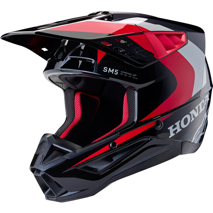 Alpinestars S-M5 Honda Motocross Helm schwarz