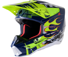 Alpinestars SM5 Rash Motocross Helm navy gelb