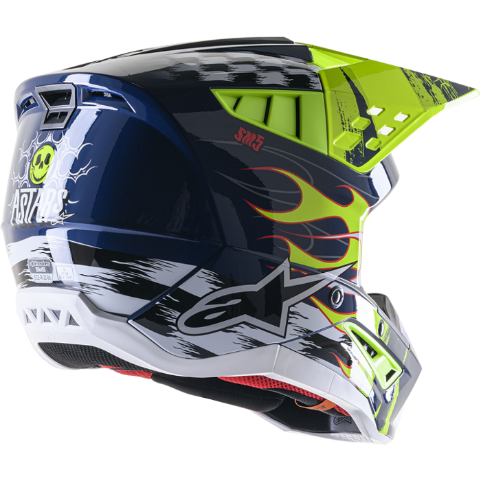 Alpinestars SM5 Rash Motocross Helm navy gelb