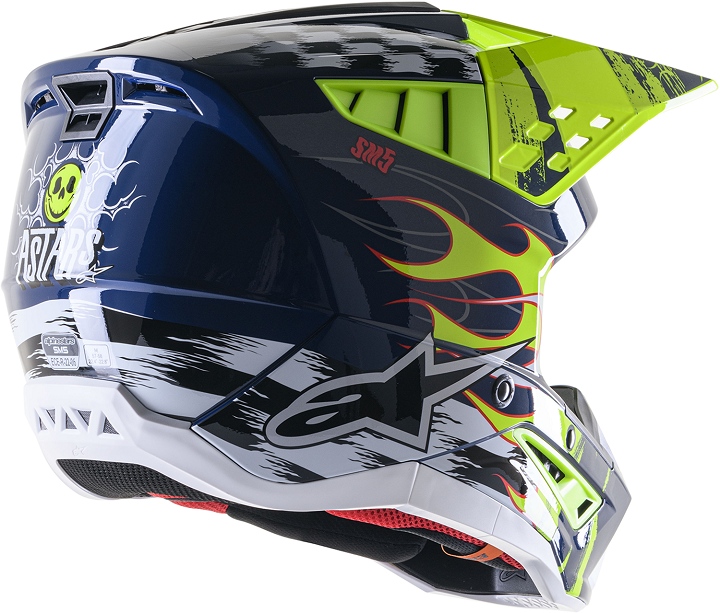 Alpinestars SM5 Rash Motocross Helm navy gelb
