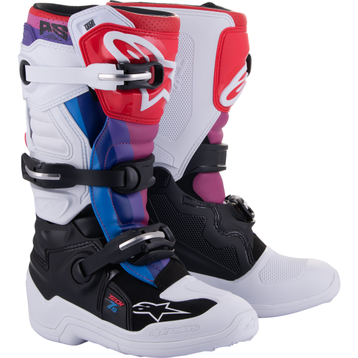 Alpinestars Stiefel Tech 7 S Jugensstiefel weiss blau rot