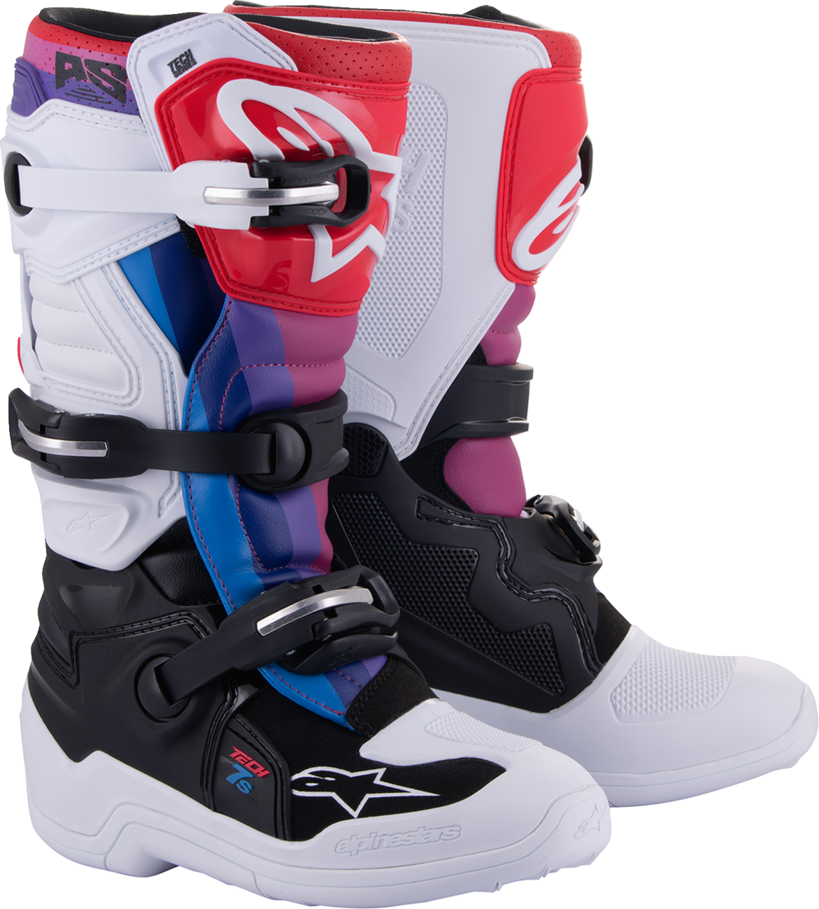 Alpinestars Stiefel Tech 7 S Jugensstiefel weiss blau rot