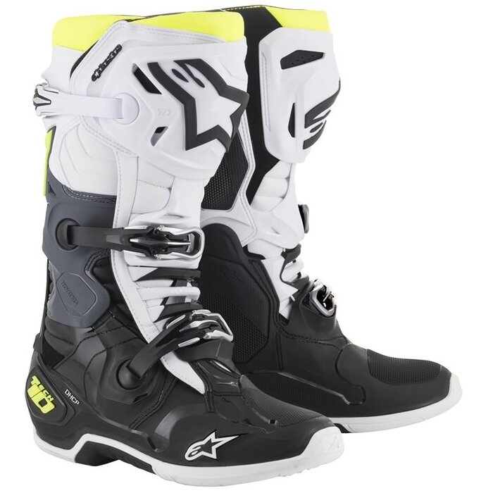 Alpinestars Stiefel Tech 10 weiss schwarz neongelb