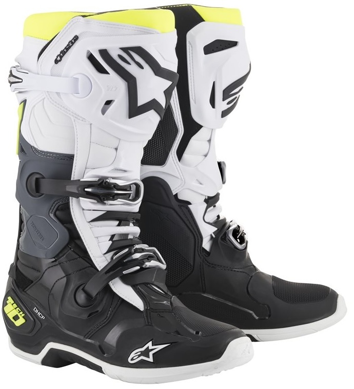 Alpinestars Stiefel Tech 10 weiss schwarz neongelb