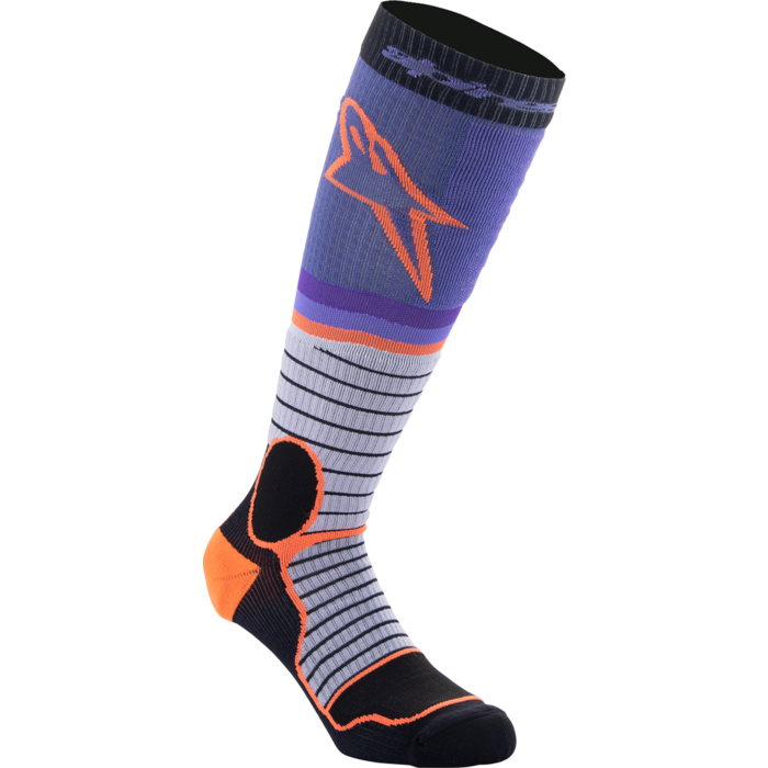 Alpinestars MX Pro Socken Schwarz, Grau, Orange, Purple